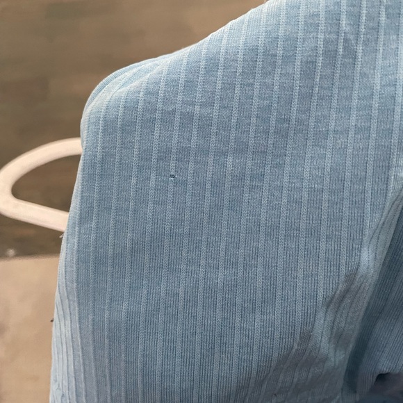 Blue Ribbed Tank Top - Picture 3 of 3